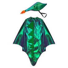 Charger l&#39;image dans la galerie, - Kit de déguisement dragon vert avec cape et chapeau 3-6 ans - Meri Meri