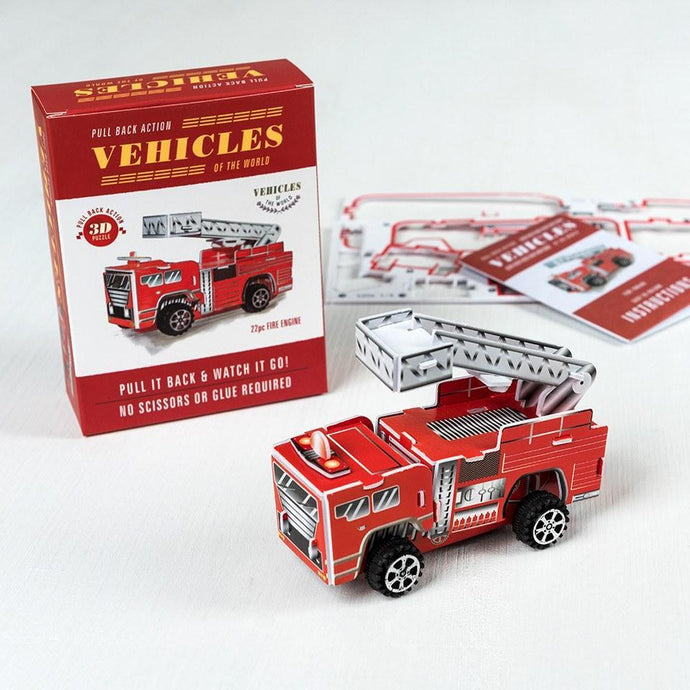 Mini maquette 3D - Camion de pompier Pullback-Rex London-Nos idées cadeaux pour enfant à chaque âge