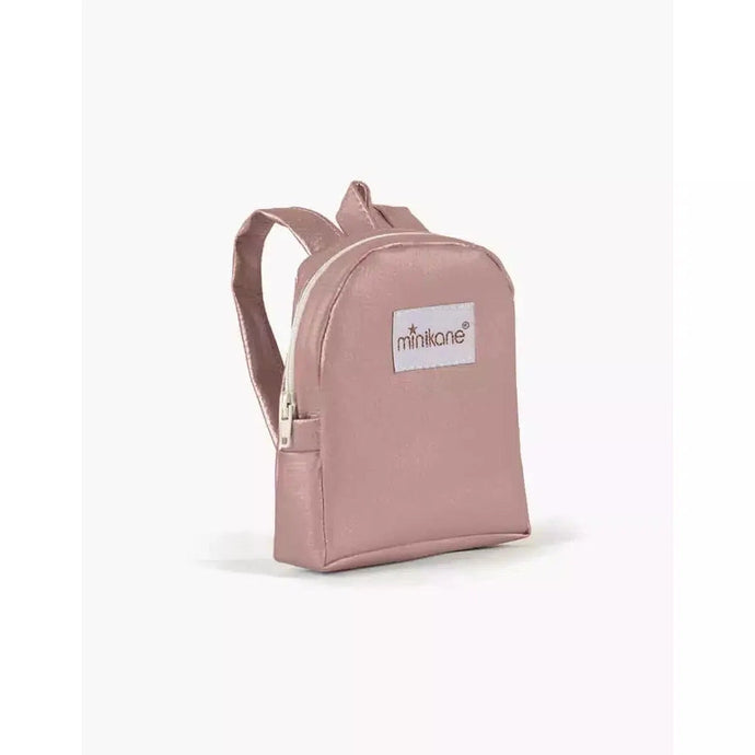 Sac à dos Théo en simili cuir couleur rose gold - Accessoire pour poupée et poupon