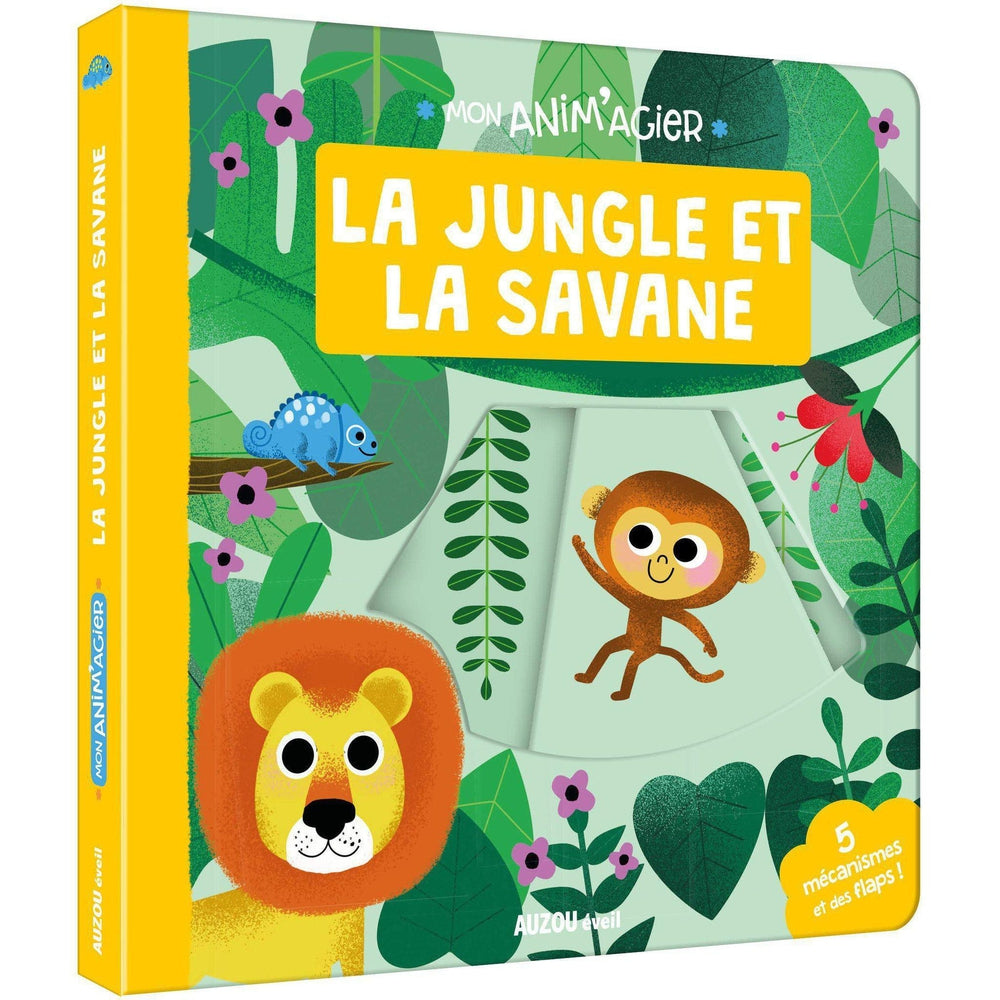Mon anim'agier - La jungle et la savane-Auzou-Les livres pour les enfants de 2 ans