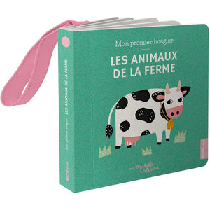Mon premier imagier accroche-poussette Les animaux de la ferme-Auzou-Les livres pour les tout-petits