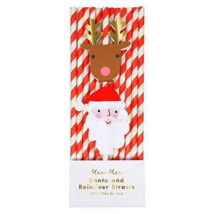 Pailles en papier - Père Noël et Renne-Meri Meri-Le Noël des enfants