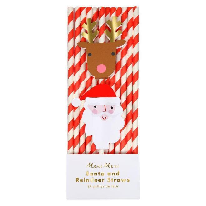 Pailles en papier - Père Noël et Renne-Meri Meri-Le Noël des enfants