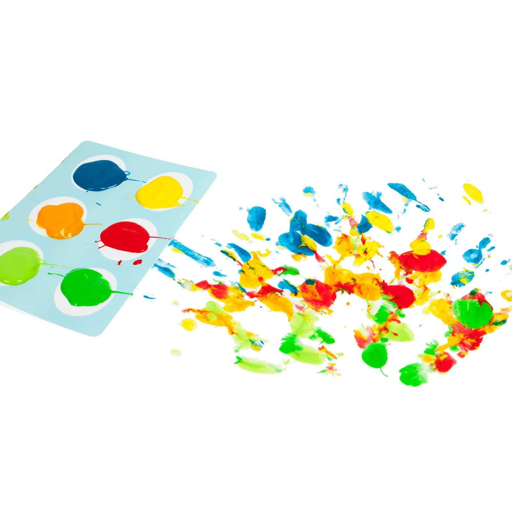 6 tubes de peinture à doigts pour enfant - couleurs pailletées DJECO 9017
