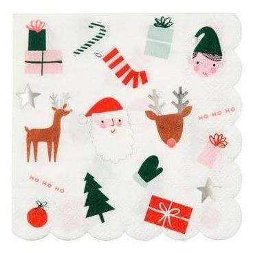 Petites Serviettes en papier - Funky Noël-Meri Meri-Le Noël des enfants