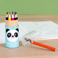 Charger l&#39;image dans la galerie, 12 petits crayons de couleur - Miko le Panda-2-Rex London-Fournitures pour enfant
