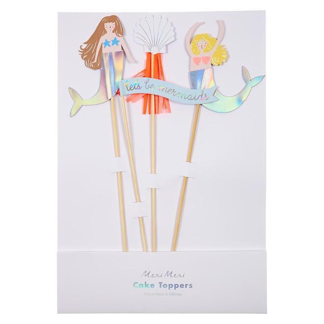 Pics à gâteaux - Sirènes-Meri Meri-Anniversaire pour enfants sur le thème de l'océan, des pirates, des sirènes
