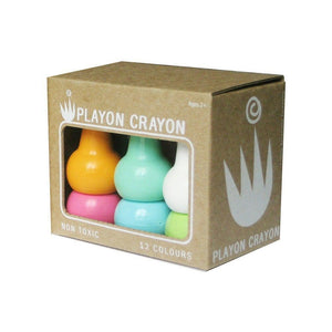 Boîte Crayons à doigts empilables Playon Crayon - 12 crayons pour les bébés - Couleur Pastel