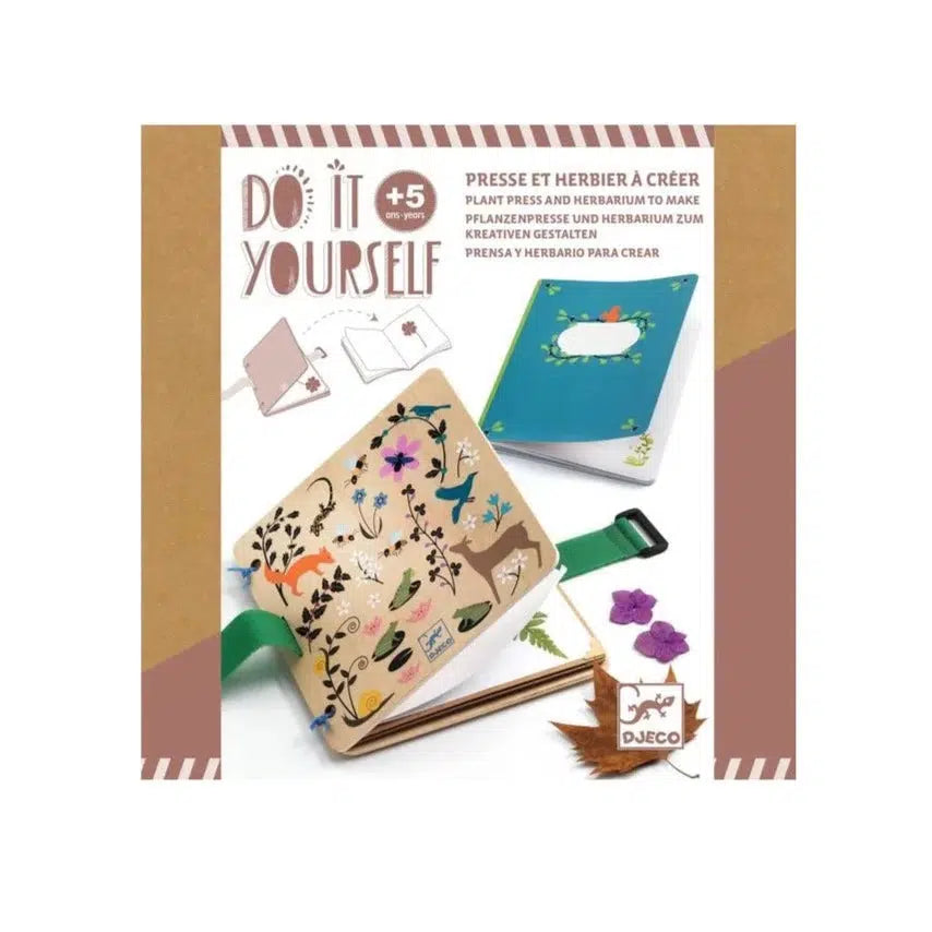 Coffret DIY- Presse et herbier à créer Petit botaniste - Coffret loisir créatif enfant 5 ans et +