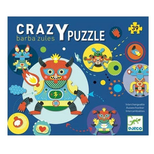 Crazy puzzle Barba'zules - Puzzle géant Pièces interchangeables-2-Djeco-Nos idées cadeaux pour enfant à chaque âge