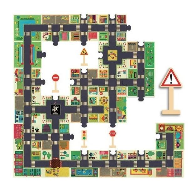 La ville - Puzzle géant-Djeco-Nos idées cadeaux pour enfant à chaque âge