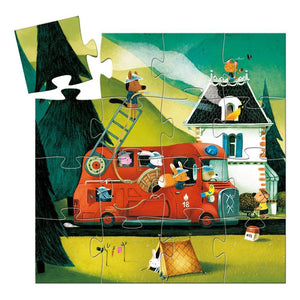 Le camion de pompier - Puzzle silhouette-2-Djeco-Nos idées cadeaux pour enfant à chaque âge