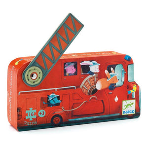 Le camion de pompier - Puzzle silhouette-Djeco-Nos idées cadeaux pour enfant à chaque âge