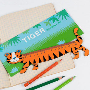 Règle en bois - Le tigre-Rex London-Anniversaire animaux sauvages pour les enfants