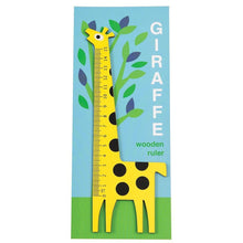 Charger l&#39;image dans la galerie, Règle en bois - La girafe-3-Rex London-Anniversaire animaux sauvages pour les enfants