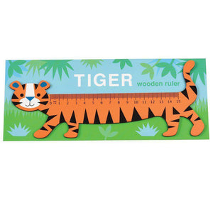 Règle en bois - Le tigre-3-Rex London-Anniversaire animaux sauvages pour les enfants