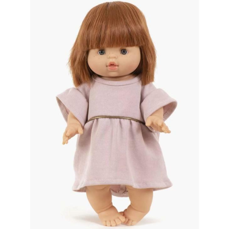 Robe Daisy en molleton couleur Pétale - Vêtement pour poupée et poupon - Minikane