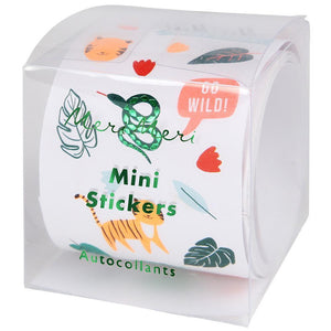 Rouleau de Mini Stickers Jungle-Meri Meri-Anniversaire animaux sauvages pour les enfants