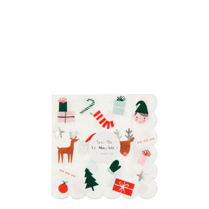 Petites Serviettes en papier - Funky Noël-2-Meri Meri-Le Noël des enfants