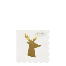 Charger l&#39;image dans la galerie, Petites Serviettes en papier - Renne doré-2-Meri Meri-Le Noël des enfants