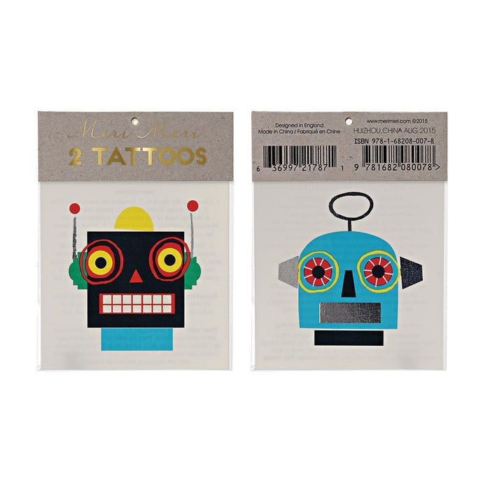 Tatoos Robots-Meri Meri-Nos idées cadeaux pour enfant à chaque âge