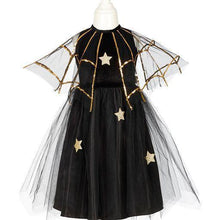 Charger l&#39;image dans la galerie, Déguisement robe de sorcière Evilian enfant 8-10 ans, couleur noire et dorée