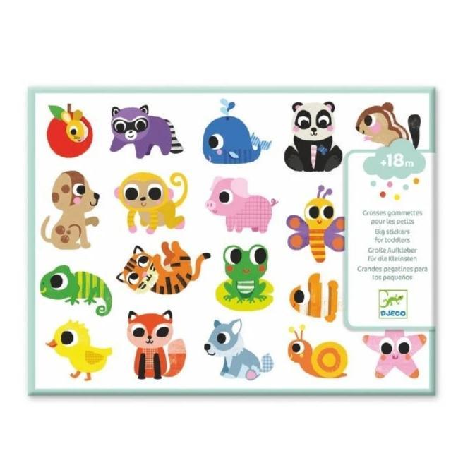 Grosses gommettes pour les petits - Bébés Animaux-Djeco-Kit créatif pour enfant